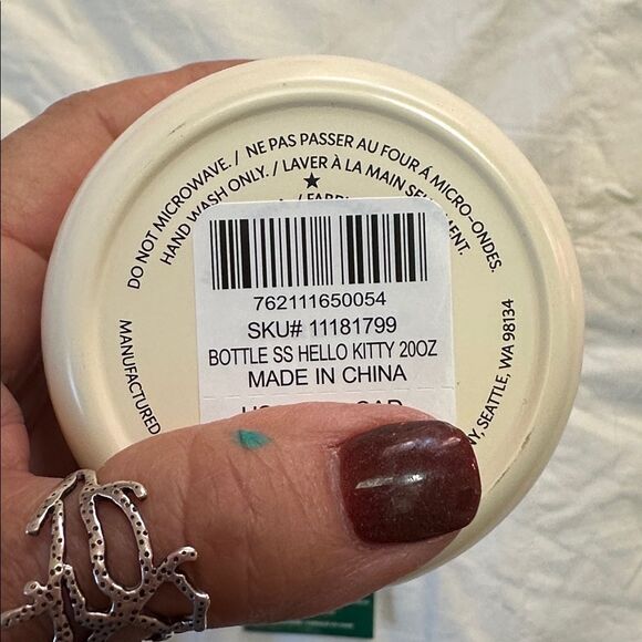 Hello Kitty Starbucks Water Bottle Stainless Steel 20 Oz. Collectible - Picture 5 of 6